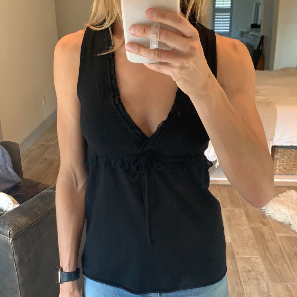 Jcrew sweater wool tank with a cinch in waist